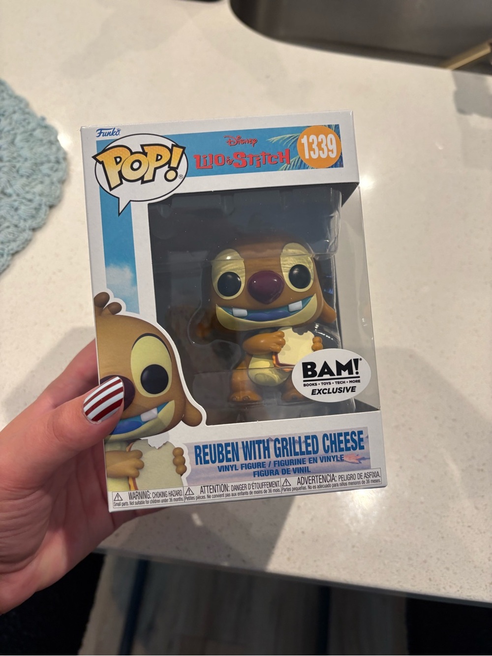 Funko Reuben with Grilled Cheese Pop! Vinyl — tan, yellow, blue
